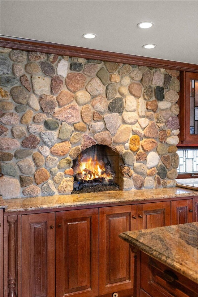 490 E Long Lake Rd, Bloomfield Hills, MI 48304 - detailed view of recessed lighting and a fireplace