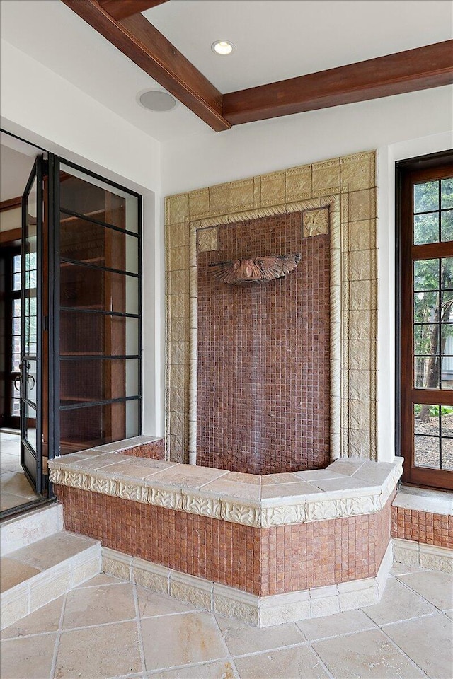 490 E Long Lake Rd, Bloomfield Hills, MI 48304 - detailed view of beamed ceiling