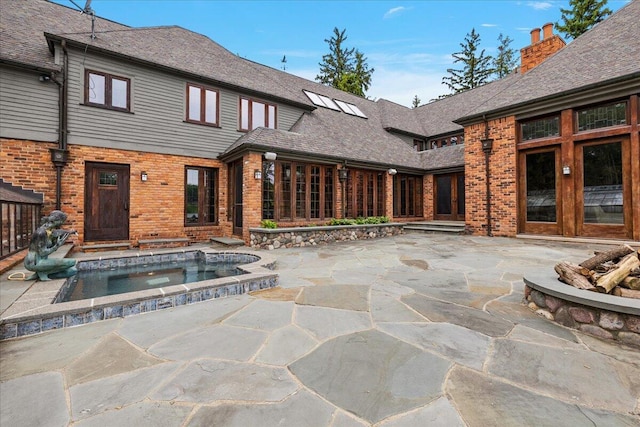 490 E Long Lake Rd, Bloomfield Hills, MI 48304 - view of pool featuring a patio area and an in-ground hot tub