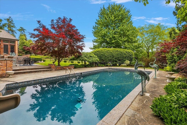 490 E Long Lake Rd, Bloomfield Hills, MI 48304 - swimming pool with a patio