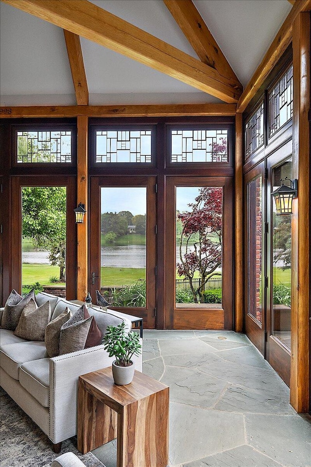 490 E Long Lake Rd, Bloomfield Hills, MI 48304 - sunroom / solarium with a water view