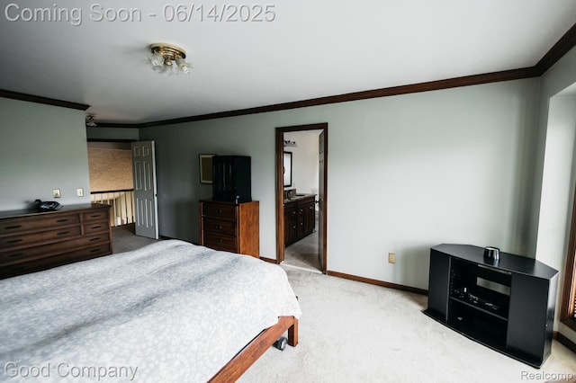 515 Oakbridge Dr, Rochester, MI 48306 - bedroom with crown molding and carpet flooring