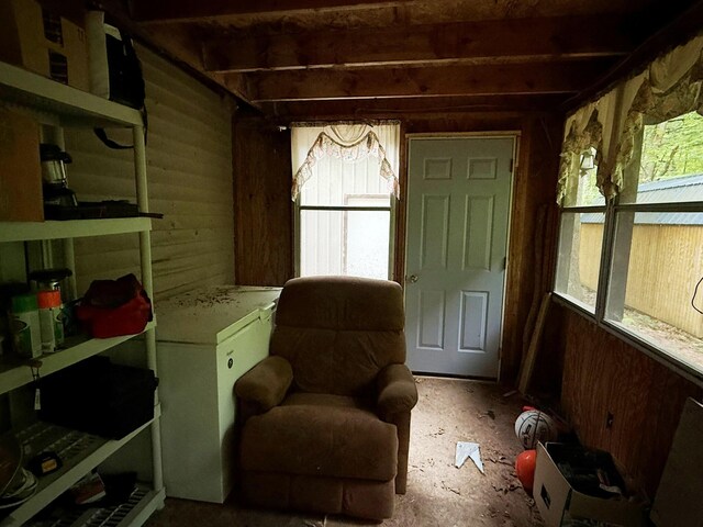 10750 16 Mile Rd NE, Cedar Springs, MI 49319 - sitting room featuring wood walls