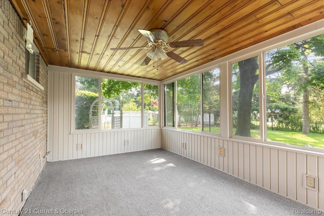 3183 Mildred St, Wayne, MI 48184 - unfurnished sunroom featuring ceiling fan and plenty of natural light