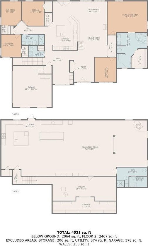 3732 E 128th St, Grant, MI 49327 - room layout