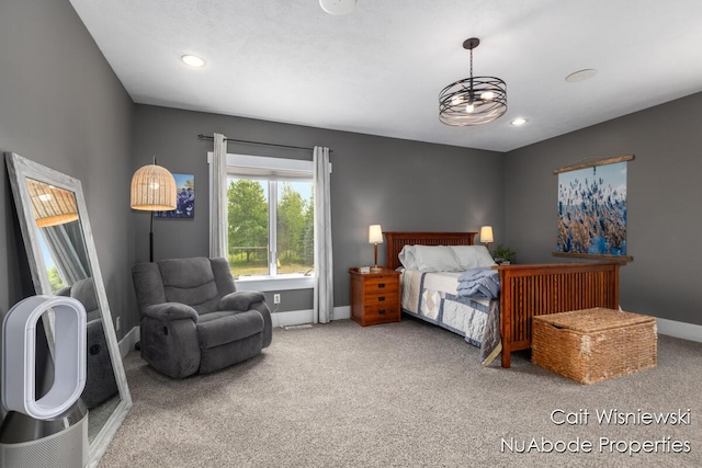 3732 E 128th St, Grant, MI 49327 - carpeted bedroom featuring baseboards and recessed lighting