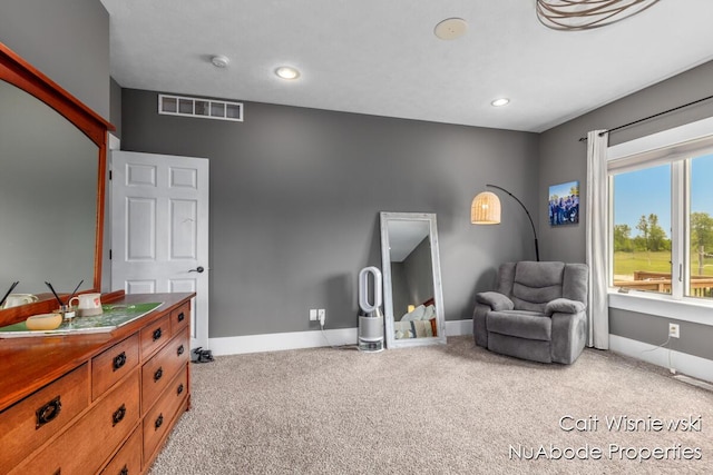 3732 E 128th St, Grant, MI 49327 - living area featuring carpet flooring, baseboards, and recessed lighting