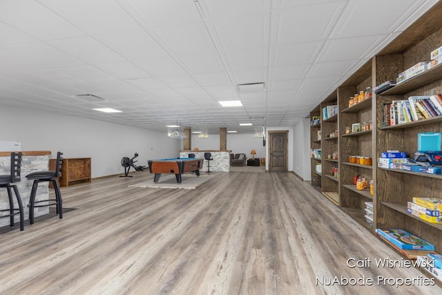 3732 E 128th St, Grant, MI 49327 - playroom with wood finished floors and pool table