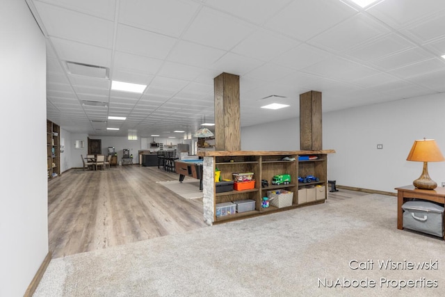 3732 E 128th St, Grant, MI 49327 - below grade area with baseboards and carpet