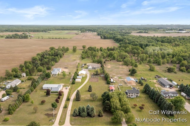 3732 E 128th St, Grant, MI 49327 - aerial view of property and surrounding area featuring rural landscape