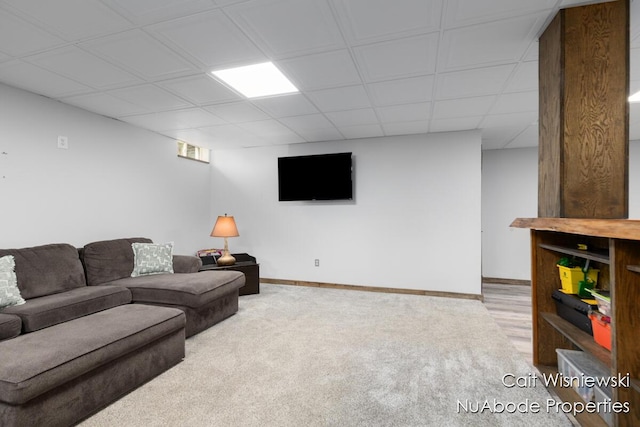 3732 E 128th St, Grant, MI 49327 - carpeted living area featuring baseboards