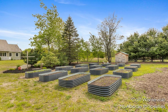 3732 E 128th St, Grant, MI 49327 - view of green lawn with a vegetable garden