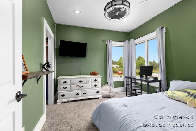3732 E 128th St, Grant, MI 49327 - carpeted bedroom featuring baseboards and recessed lighting
