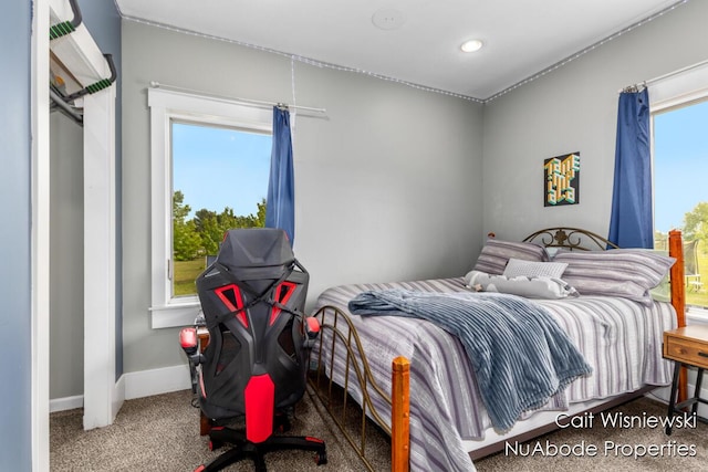 3732 E 128th St, Grant, MI 49327 - carpeted bedroom with baseboards and recessed lighting