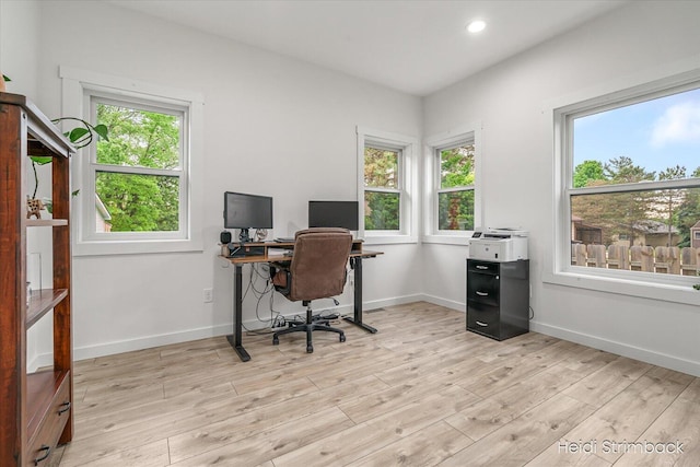 1200 Iroquois Trl, Hastings, MI 49058 - office space with light wood finished floors, healthy amount of natural light, baseboards, and recessed lighting