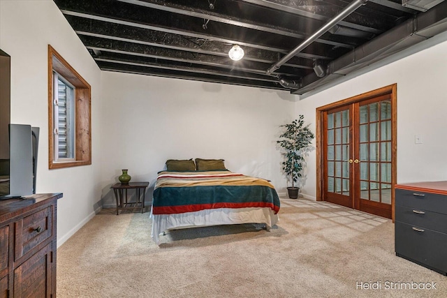 1200 Iroquois Trl, Hastings, MI 49058 - carpeted bedroom featuring french doors and baseboards