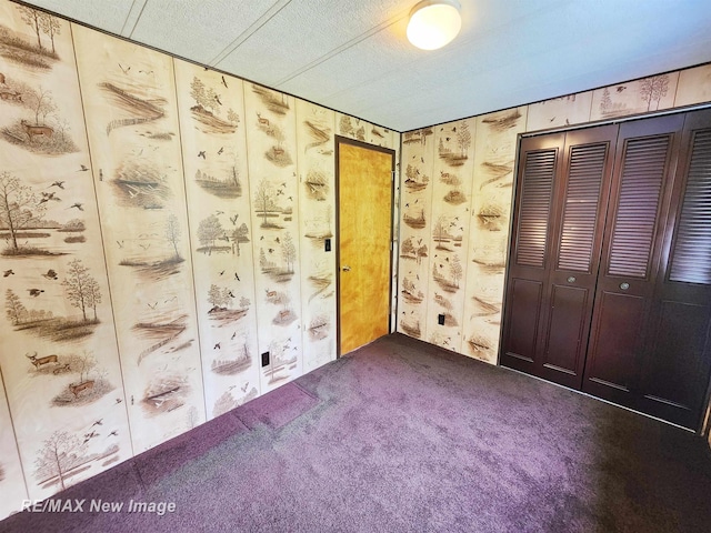 10424 S Graham Rd, Saint Charles, MI 48655 - unfurnished bedroom featuring dark carpet and a closet