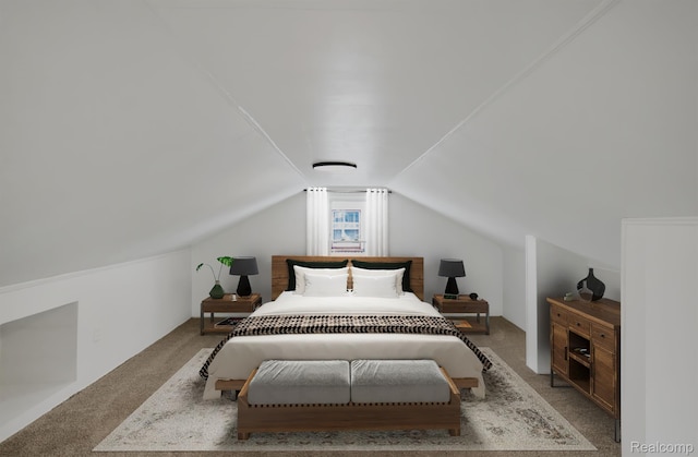 22813 Rosalind Ave, Eastpointe, MI 48021 - bedroom featuring carpet floors and vaulted ceiling