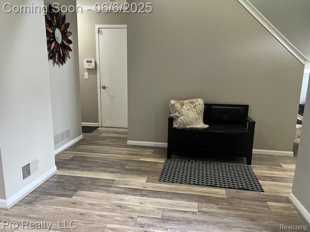 44195 Dartmouth St, Canton, MI 48188 - living area with baseboards and wood finished floors