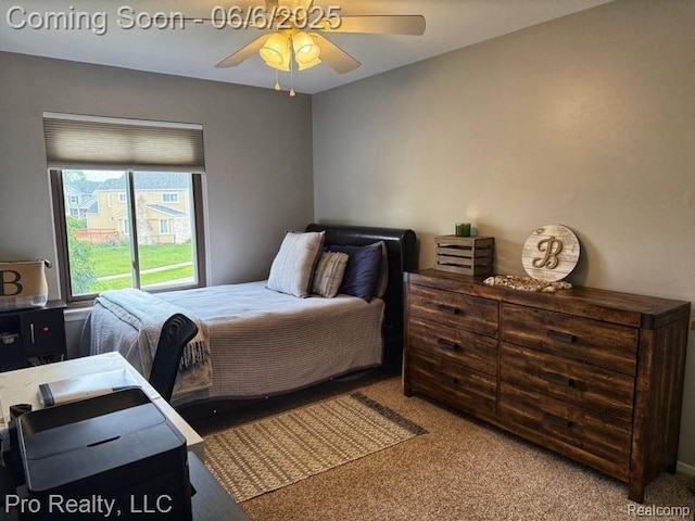 44195 Dartmouth St, Canton, MI 48188 - carpeted bedroom featuring ceiling fan