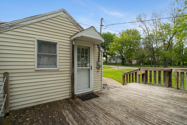 817 Annetta Ave, Jackson, MI 49203 - view of wooden deck