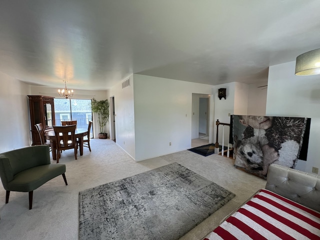 2323 Page Ave, Ann Arbor, MI 48104 - living area with a chandelier and light carpet