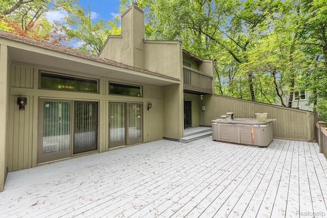 5130 Whitlow Ct, Commerce Twp, MI 48382 - wooden deck with a hot tub