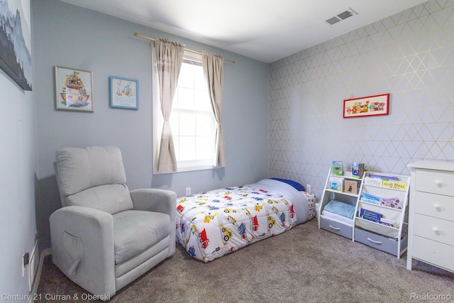 7641 N Inkster Rd, Westland, MI 48185 - carpeted bedroom featuring tile walls