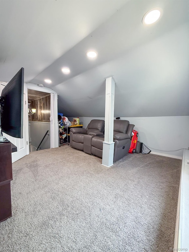 7641 N Inkster Rd, Westland, MI 48185 - bonus room featuring carpet flooring, vaulted ceiling, and recessed lighting