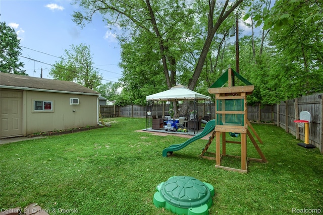 7641 N Inkster Rd, Westland, MI 48185 - view of yard with a gazebo and a playground
