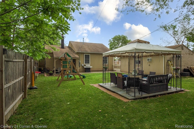 7641 N Inkster Rd, Westland, MI 48185 - view of yard featuring a playground and a gazebo