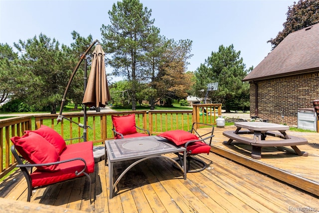 38649 Deerwood Ct, Northville, MI 48167 - deck with a yard