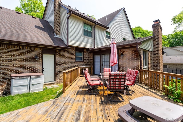 38649 Deerwood Ct, Northville, MI 48167 - deck with outdoor dining space
