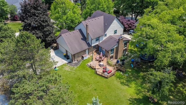 38649 Deerwood Ct, Northville, MI 48167 - view from above of property