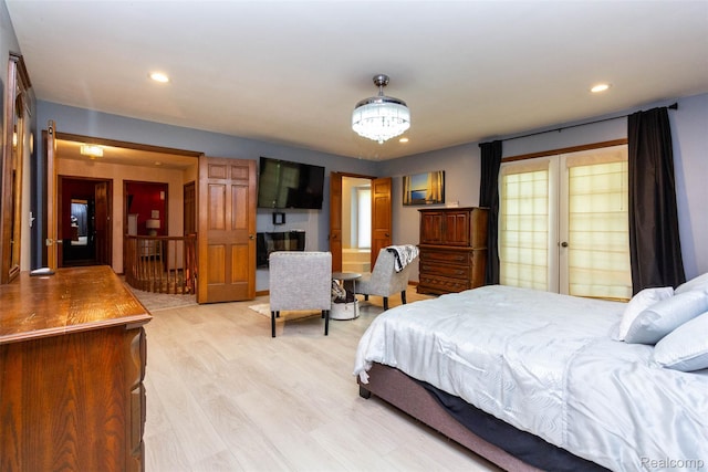 38649 Deerwood Ct, Northville, MI 48167 - bedroom featuring recessed lighting and light wood-style flooring