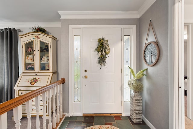 1269 Potomac Dr, Rochester Hills, MI 48306 - foyer entrance with ornamental molding and baseboards