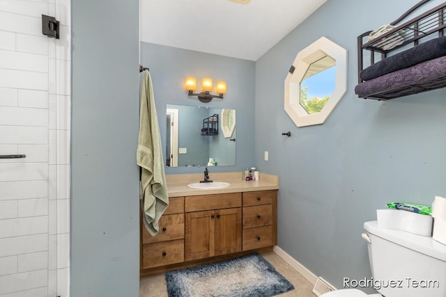 4160 Knapp Valley Dr NE, Grand Rapids, MI 49525 - full bathroom featuring vanity, toilet, and baseboards
