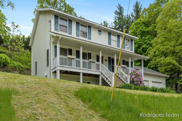 4160 Knapp Valley Dr NE, Grand Rapids, MI 49525 - view of front of property with a porch and stairway