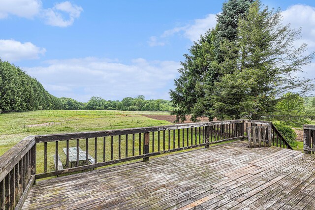 6900 Welch Lake Rd, Grass Lake, MI 49240 - wooden terrace featuring a yard