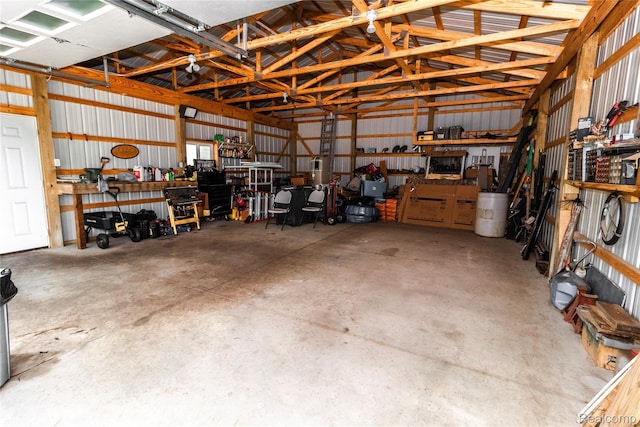 2254 Wheeling Rd, Imlay City, MI 48444 - garage with a workshop area