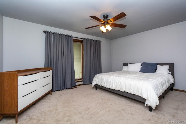 28220 Swan Island Dr, Grosse Ile, MI 48138 - bedroom featuring light carpet and a ceiling fan