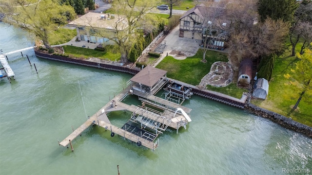 28220 Swan Island Dr, Grosse Ile, MI 48138 - aerial overview of property's location with a large body of water