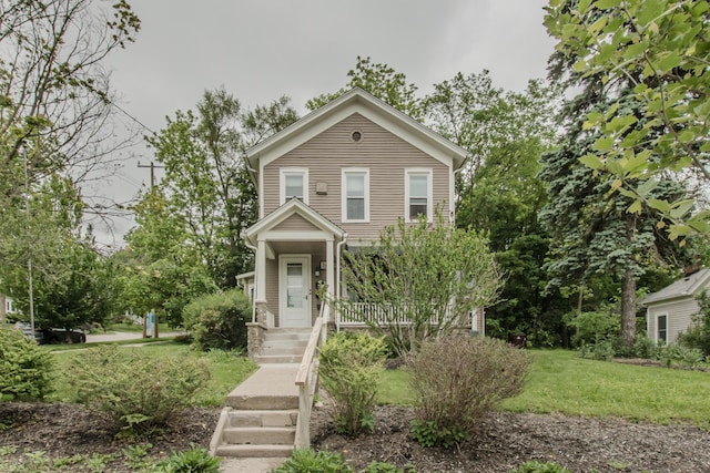 414 W Summit St, Ann Arbor, MI 48103 - view of front of house with a front lawn