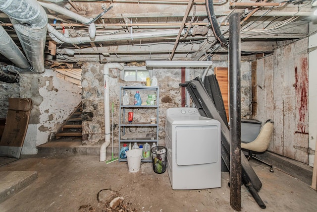 414 W Summit St, Ann Arbor, MI 48103 - below grade area with washer / clothes dryer