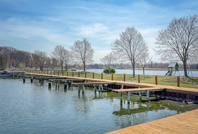 1363 Forest Bay Dr, Waterford, MI 48328 - dock area featuring a water view