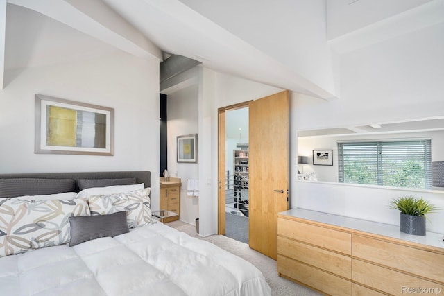 1363 Forest Bay Dr, Waterford, MI 48328 - bedroom featuring light colored carpet and lofted ceiling