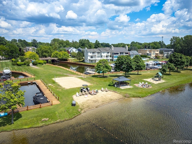 1363 Forest Bay Dr, Waterford, MI 48328 - bird's eye view of a nearby body of water and a tree filled landscape