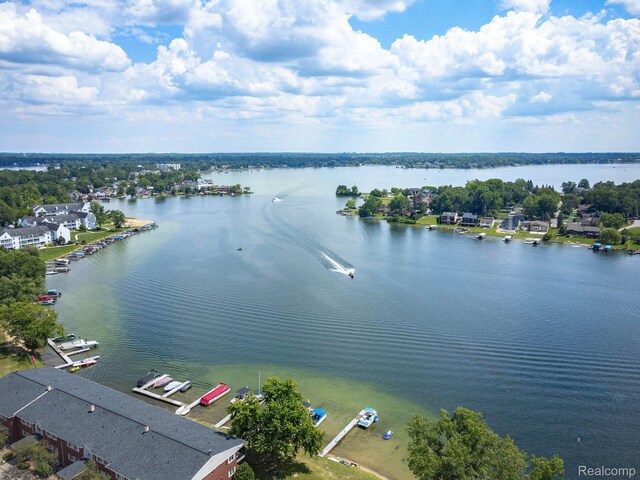 1363 Forest Bay Dr, Waterford, MI 48328 - aerial view of a large body of water