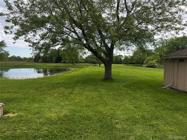 14924 Hough Rd, Allenton, MI 48002 - view of grassy yard with a water view