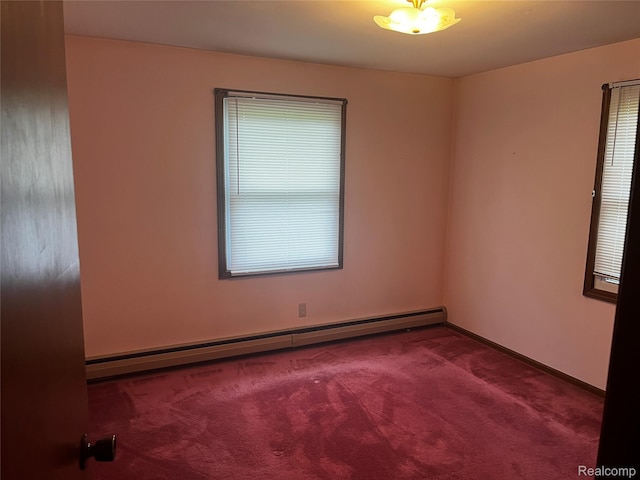 14924 Hough Rd, Allenton, MI 48002 - carpeted spare room with a baseboard radiator and baseboards